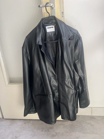 Kunstleder Blazer NOISY MAY schwarz Grösse XL