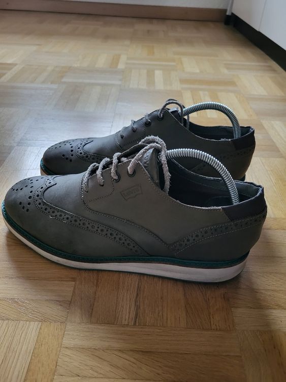 Scarpe Oxford Uomo Bravo - Grigio Vernice - Stringate Formali Largo 9.5 W