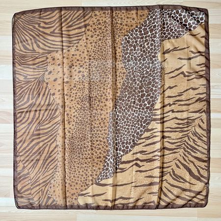 Carré de soie vintage couleur Fauves 85 x 85 cm
