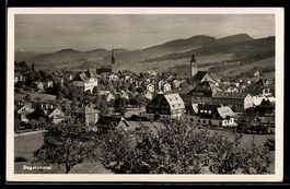 AK Degersheim, Ortsansicht mit Kirchen