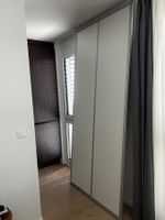 5 Schiebetüren Weiss matt/Taupe matt- ca 250x107 cm (HxB)