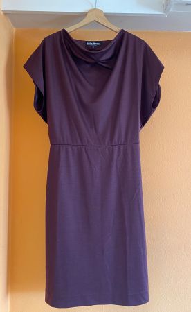 SALVATORE FERRAGAMO - Robe laine vierge bordeaux - taille 42