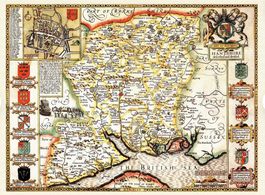 Historische Grafschaftskarten England 17.Jahrhundert