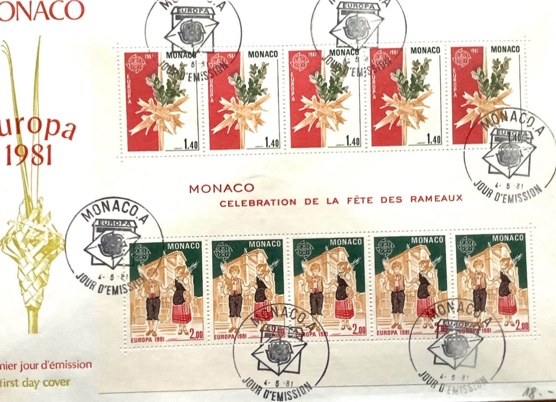 Tutti i francobolli: 1978 -1985 Monaco / 6  Grossbriefe FDC Europa mit Bogen – Nuovo (secondo la descrizione) da Liestal venduto da Skunk02 5