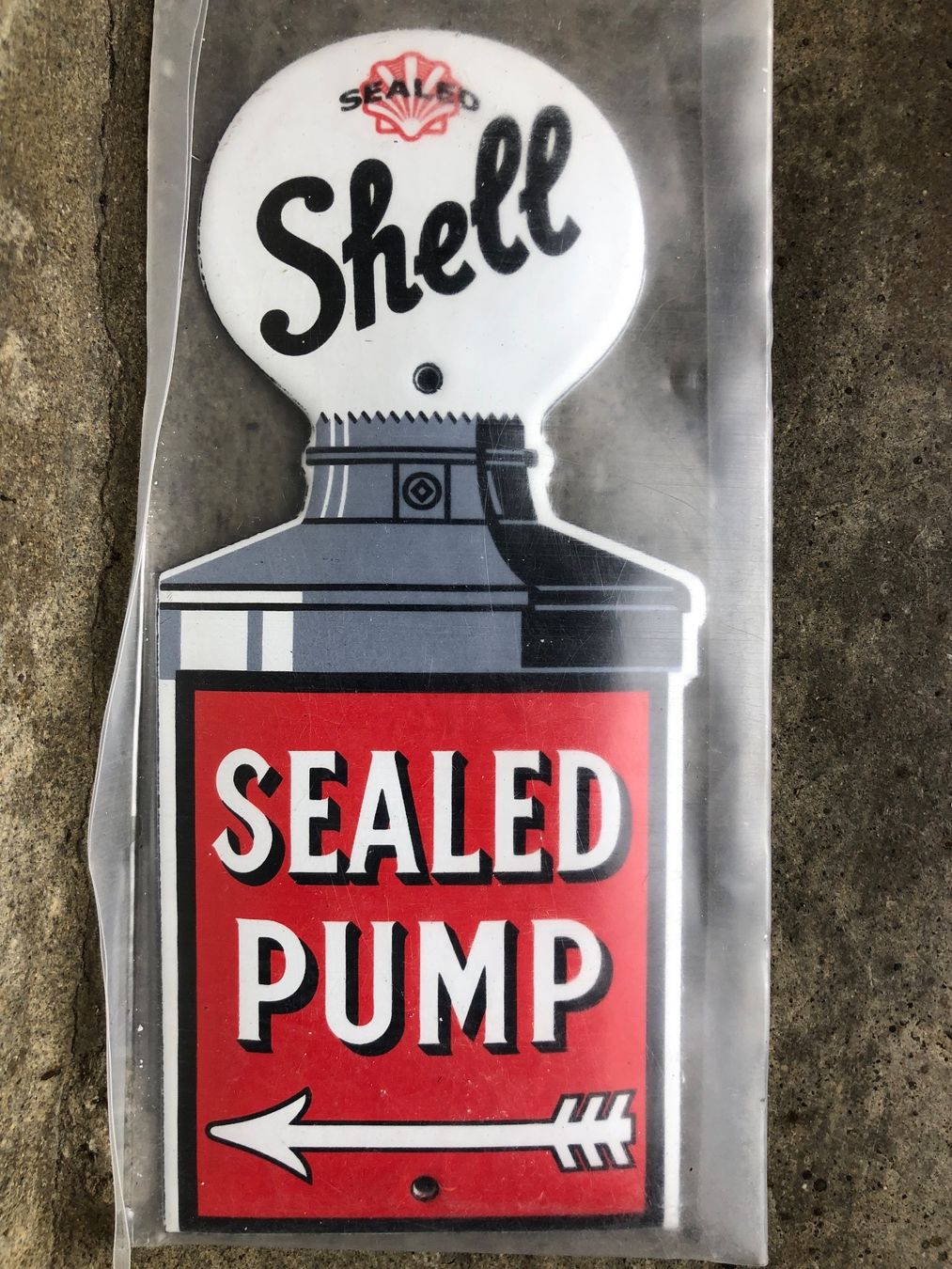 Insegne: Shell sealed pump tankstelle benzin – Nuovo (secondo la descrizione) da Reinach AG venduto da rares75