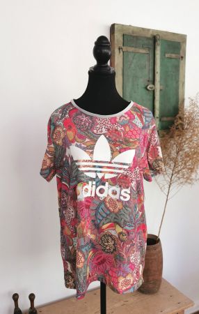 Adidas florales T-shirt Gr. S