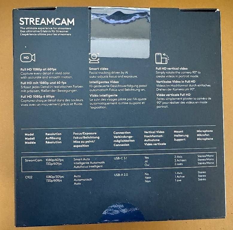 Webcam: Logitech StreamCam schwarz  NEU & originalversiegelt – Nuovo e nell'imballaggio originale da Bülach venduto da gcricri 4