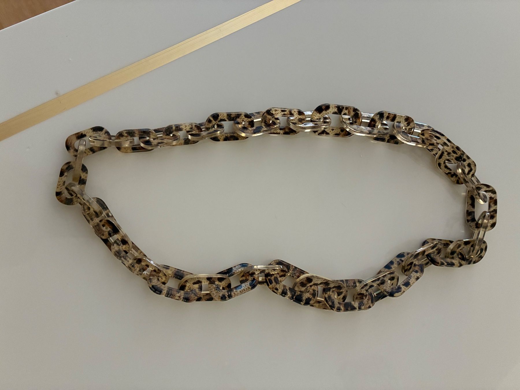 Catenine: Trendige Statement-Kette mit Leopardenmuster - Neu! Länge:48 – Nuovo (secondo la descrizione) da Luzern venduto da Hans1937 3