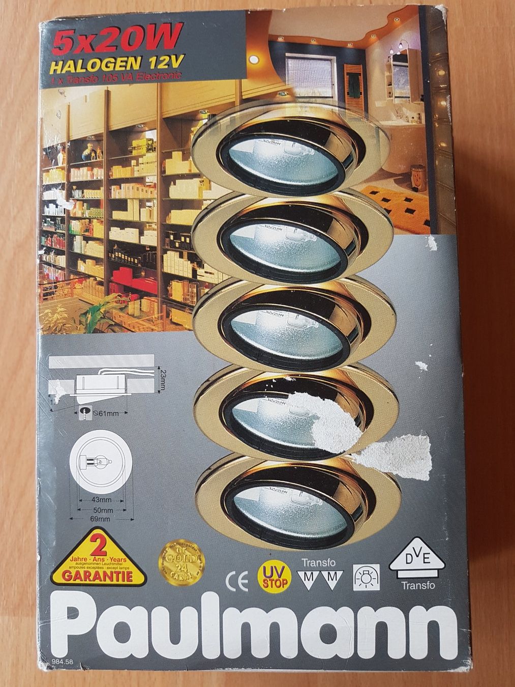 Paulmann Lampade: 5 x HALOGEN-SPOT PAULMANN (NEU) – Nuovo e nell'imballaggio originale da Sax venduto da prinzenrollen 2