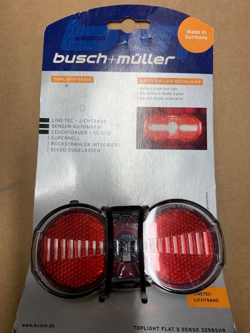 Busch + Müller Ersatzteile: Busch+Müller Toplight Flat S Senso Rücklicht LED – Neu und originalverpackt aus Widen von chilli2hot