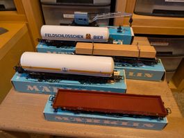 Marklin 5 Güterwagen Konvolut 70er (4611, 4630, 4632, usw.)