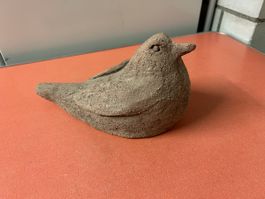 Vogel Figur Ton Keramik Handarbeit ca. 20cm lang