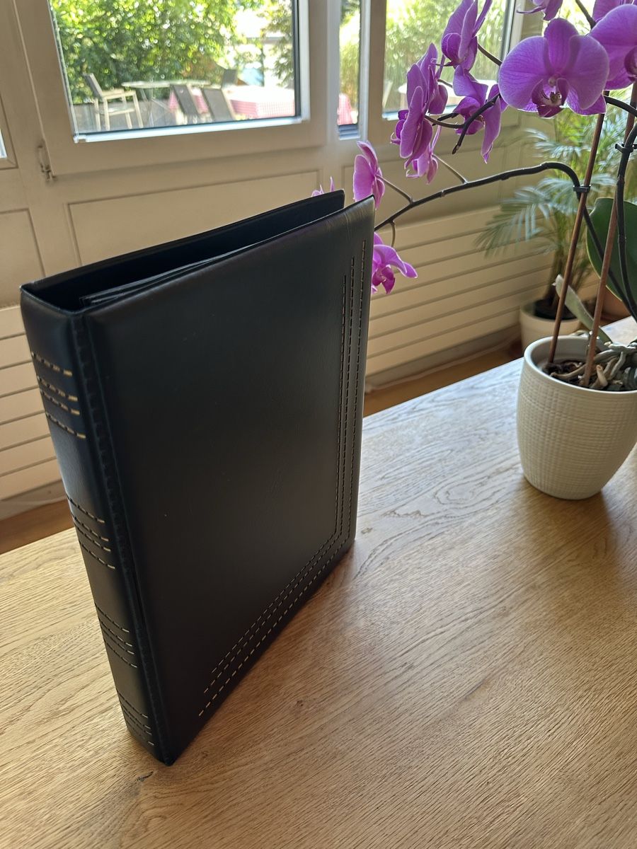 Alben: Luxus Ringbinder blau mit 14 großformatigen Einlageblätter  – Gebraucht aus Schmitten / FR von Samsara169