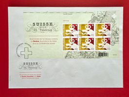 BICENTENAIRE GENEVE CONFEDERATION GENF 1549 BOGEN FDC 2015
