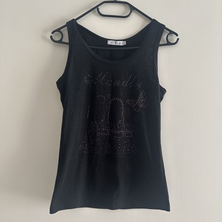 VINTAGE Y2K SWEET BLACK TOP S