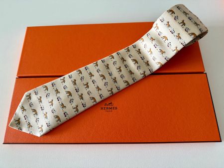 Cravate HERMES-Paris „Horses" - avec box original