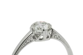 Vintage Brillant Solitär 0.5ct VVS/G Ring 950 Platin *S2752