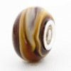 Glas Bead (No 6) caramel braun (heller als auf Foto) - Neu