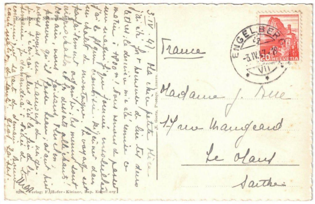 Cartoline postali: Engelberg - Luftseilbahn Gerschnialp--Trübsee – Usato da Binningen venduto da Mountainrider 1