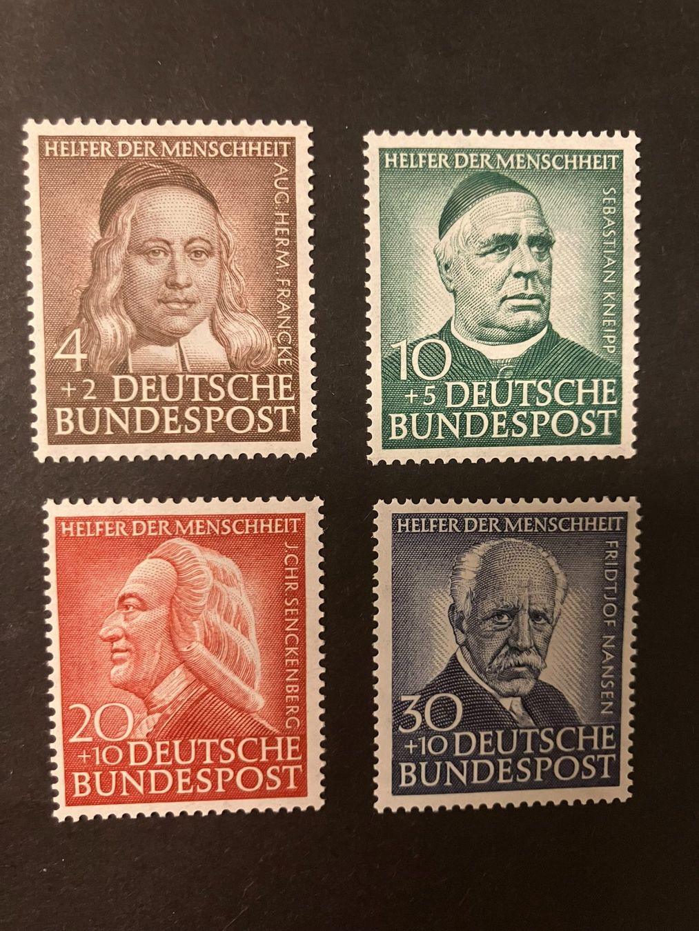 Tutti i francobolli: BRD 1953, Mi 173-76 **, KP 100.-- – Usato da Würenlos venduto da Eulenpostuhu