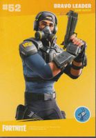 FORTNITE TRADING CARD serie 2 # 52 BRAVO LEADER Rare outfit