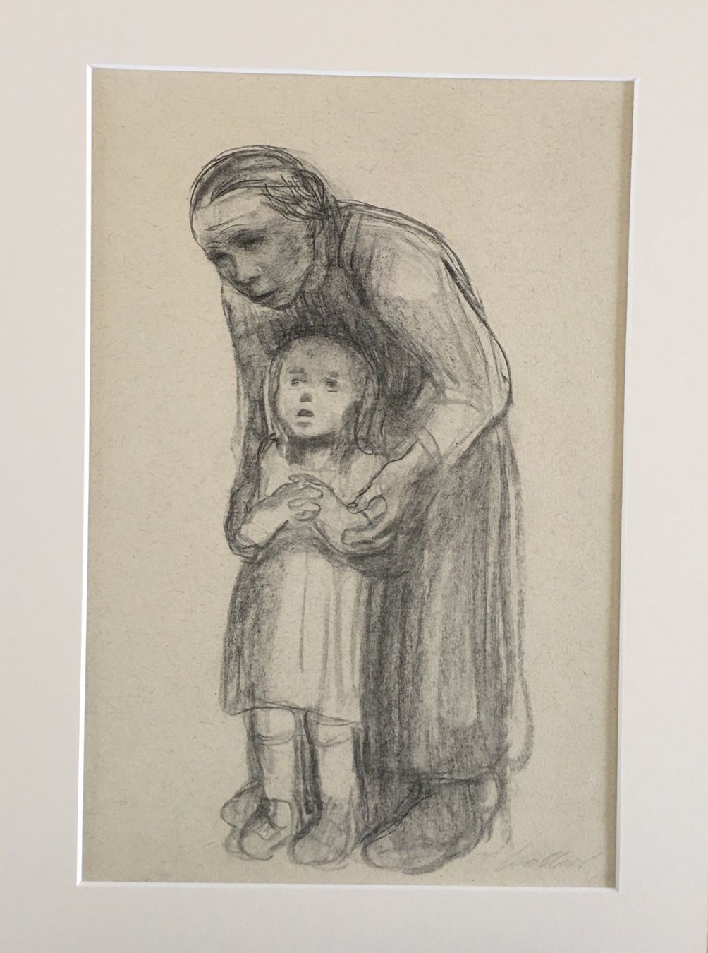 Grafiken & Lithographien: Käthe Kollwitz "Zeichnung Wallfahrtskapelle"  STRICHÄTZUNG – Gebraucht aus Nennigkofen von juhit 4