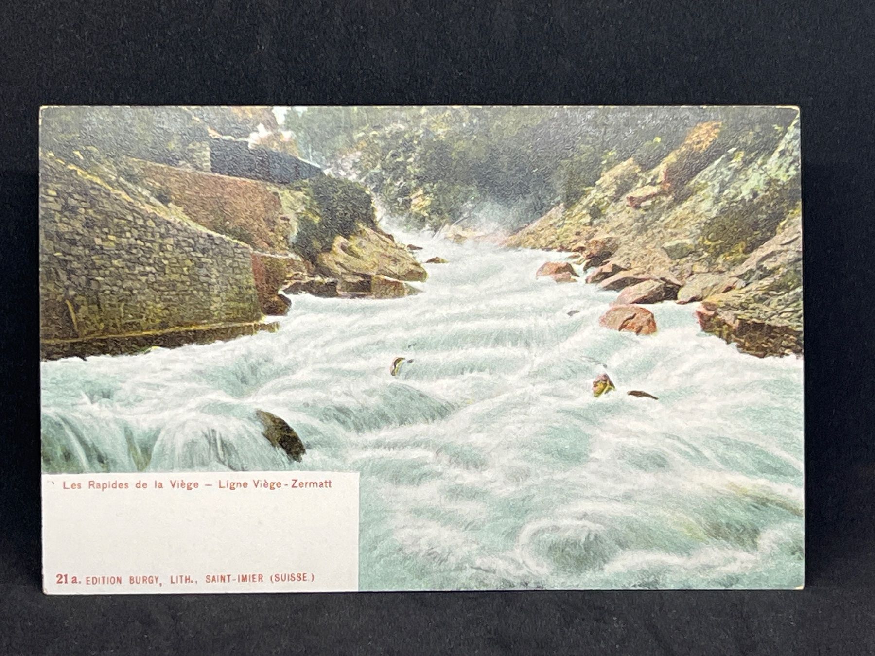 Cartoline postali: Les Rapides de la Viège - Ligne Viège - Zermatt – Usato da Widnau venduto da Brusi9