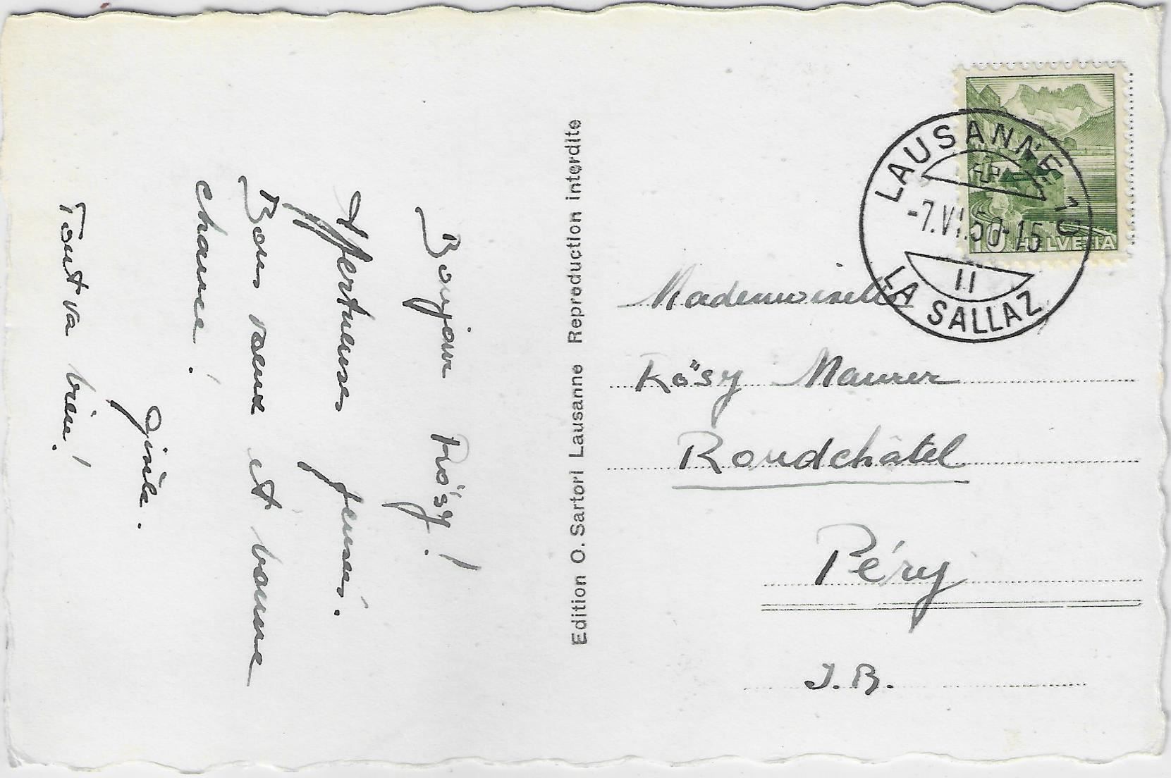 Ansichtskarten: Lausanne - Le Chateau - animee – Antik aus Ettingen von Kartenplanet 1