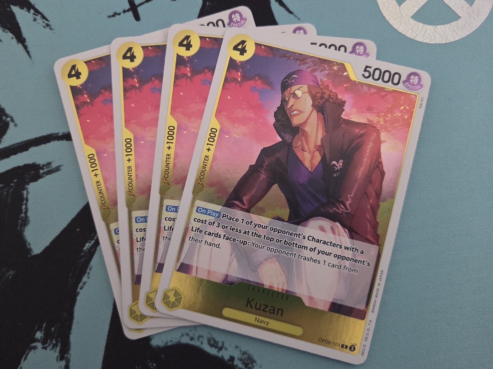 Bandai Carte collezionabili: 4x One Piece TCG - Kuzan EN – Nuovo (secondo la descrizione) da Safnern venduto da wil_z6qf