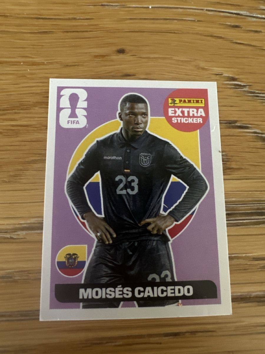 Panini Sammelbilder & Trading cards: Panini Extra Sticker Moisés Caicedo World Cup 2026 Basic – Neu und originalverpackt aus Grandson von Carpal