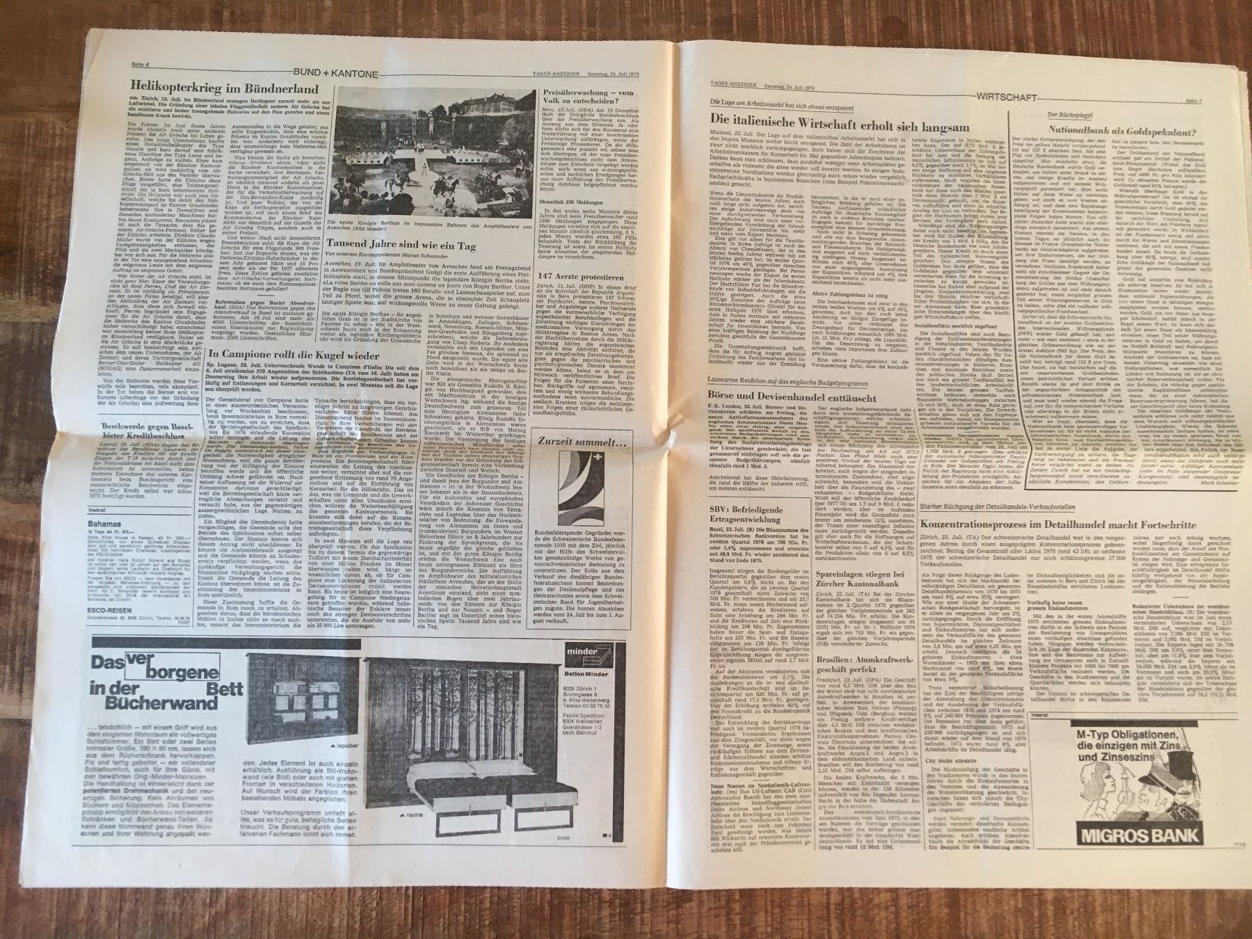 Zeitschriften & Magazine: Tagesanzeiger vom SA, 24. Juli 1976 – Gebraucht aus Luzern von Jiggy_8898 3