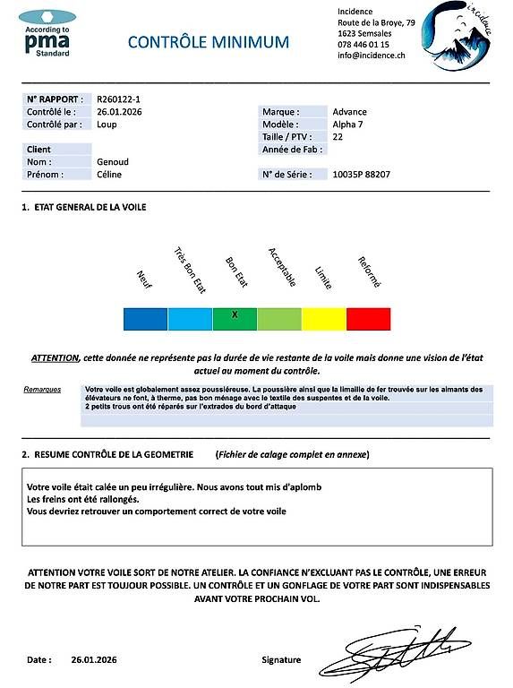 Sonstiges: Voile alpha 7 22m2 – Gebraucht aus Châtel-St-Denis von celisis 2