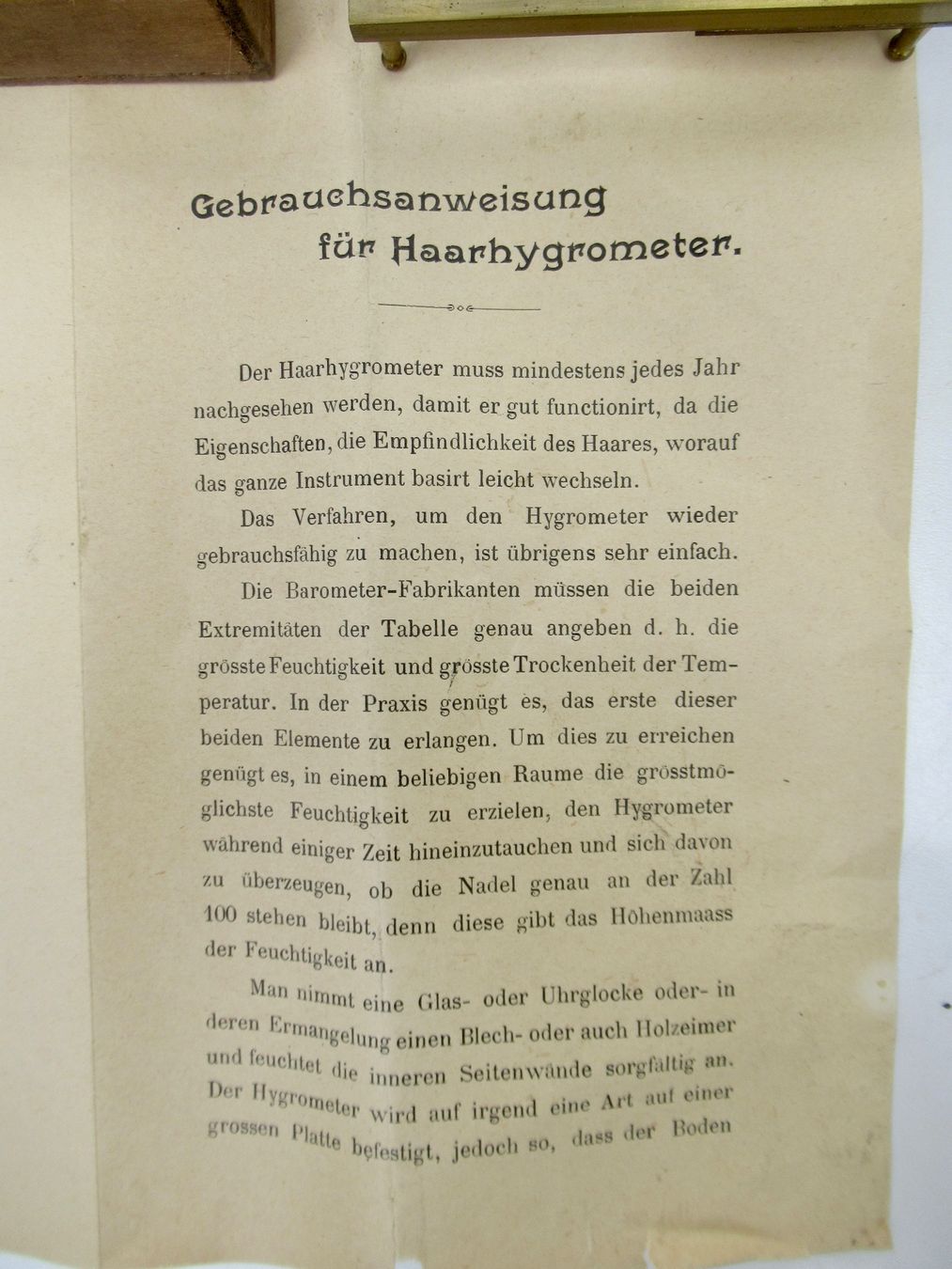 Messen: Haarhygrometer – Gebraucht aus Bern von Colligentes 1
