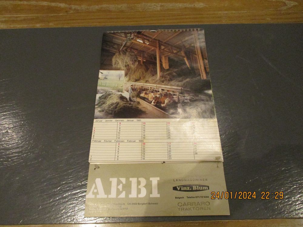 VINTAGE AEBI KALENDER VON 1985  Kaufen auf Ricardo