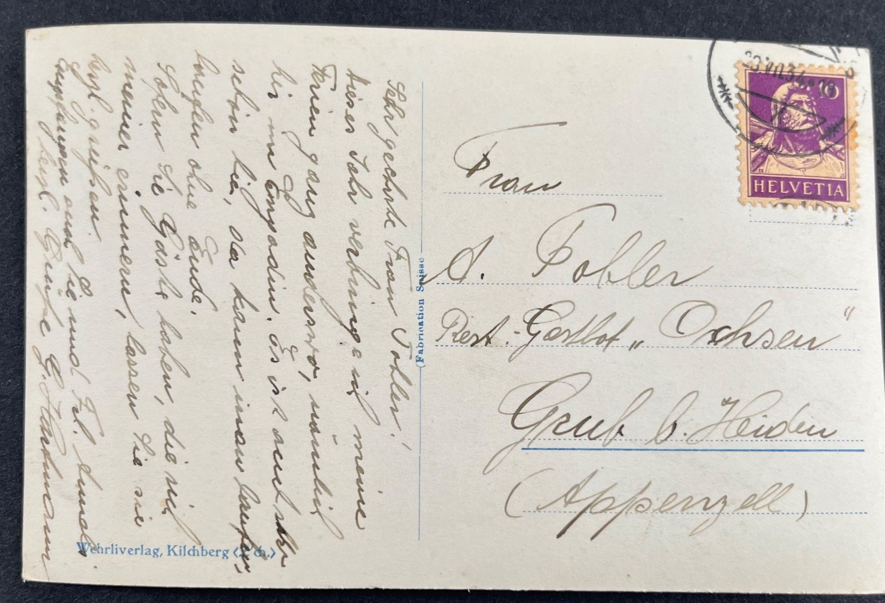 Cartoline postali: Schuls/ SCUOL, Ansicht ca. 1930 – Usato da Wabern venduto da DaxKarten-75 1