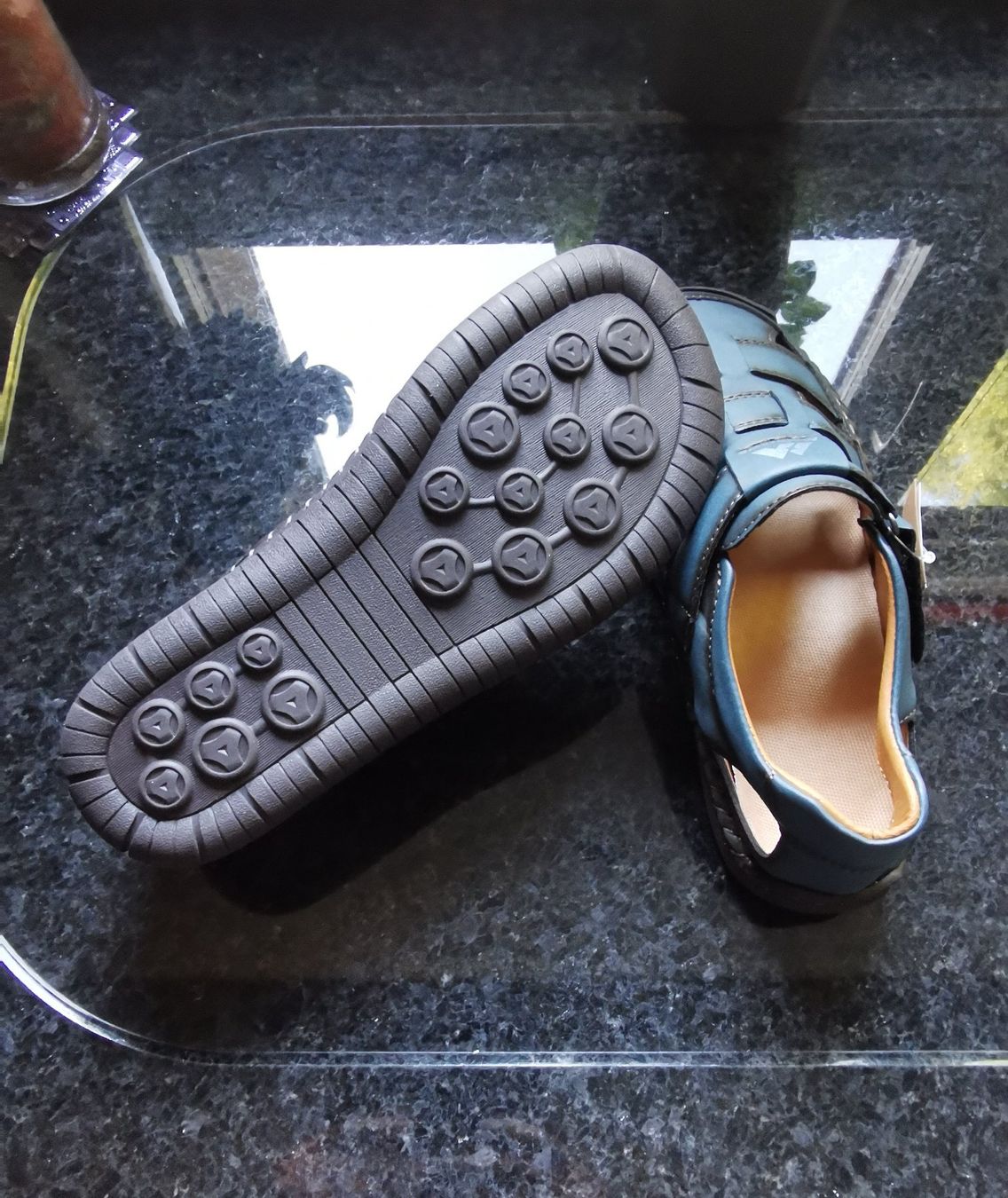 Scarpe da uomo: Sandalen blau GR. 40 – Nuovo e nell'imballaggio originale da Aadorf venduto da Chnorli-Furz 1