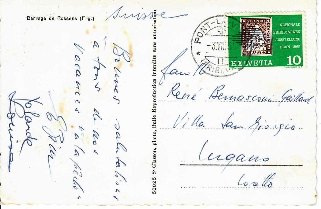 Cartoline postali: Barrage de Rossens – Usato da Hochdorf venduto da Ziegel-16 1