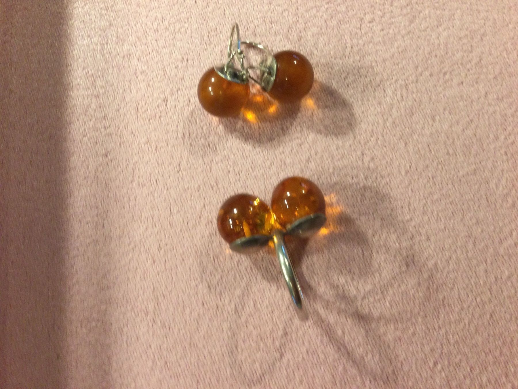 Orecchini pendenti & Orecchini a lobo: Silber 925 Ohrringe + Ring mit Amber – Usato da Zürich venduto da VorlonShadow 2
