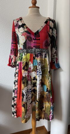 Robe John Galliano vintage, taille 44 IT 38 CH 100 % soie