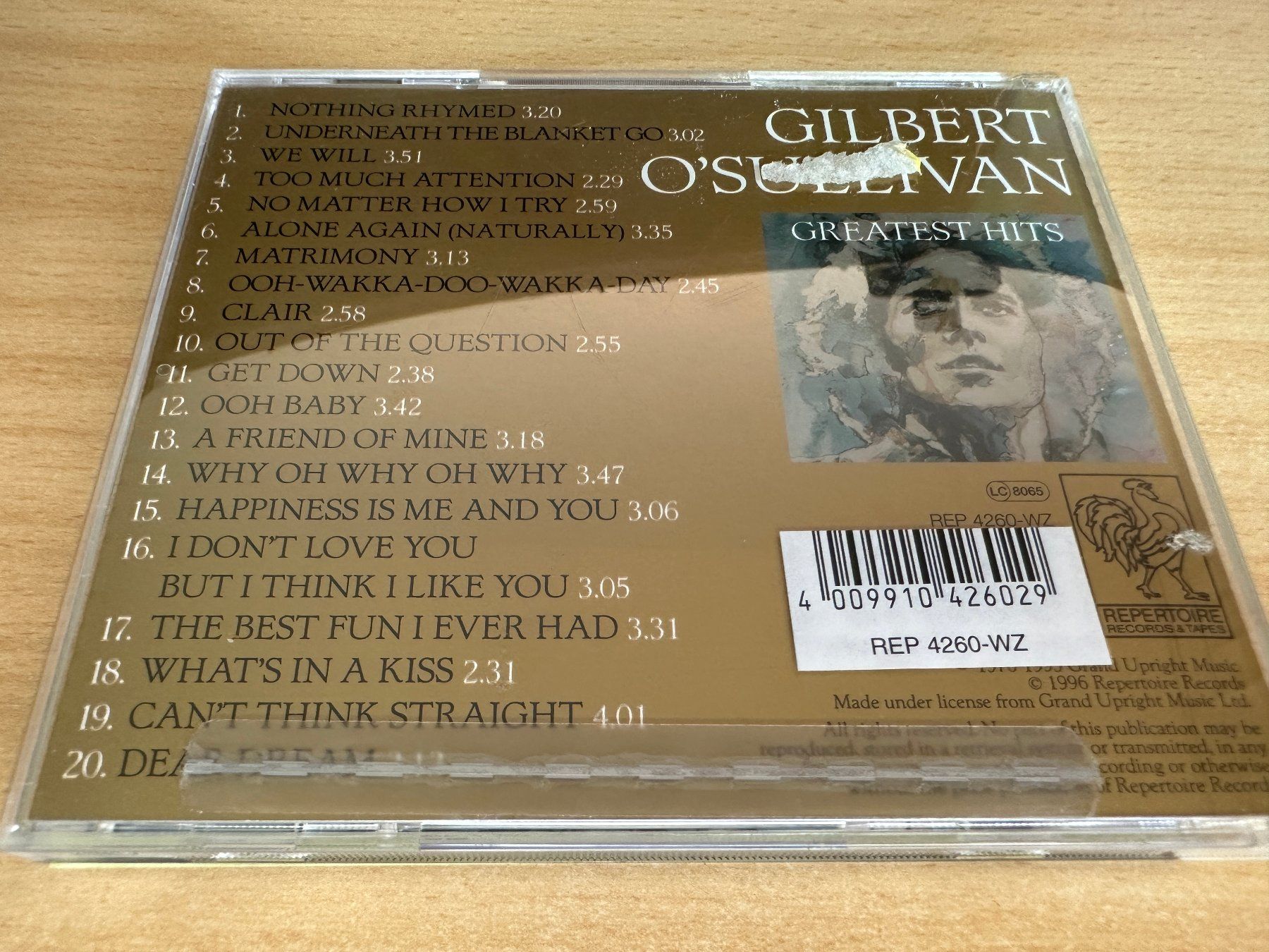 CD: Gilbert O'Sullivan – Greatest Hits – Usato da Rikon im Tösstal venduto da Alpenmutz 1