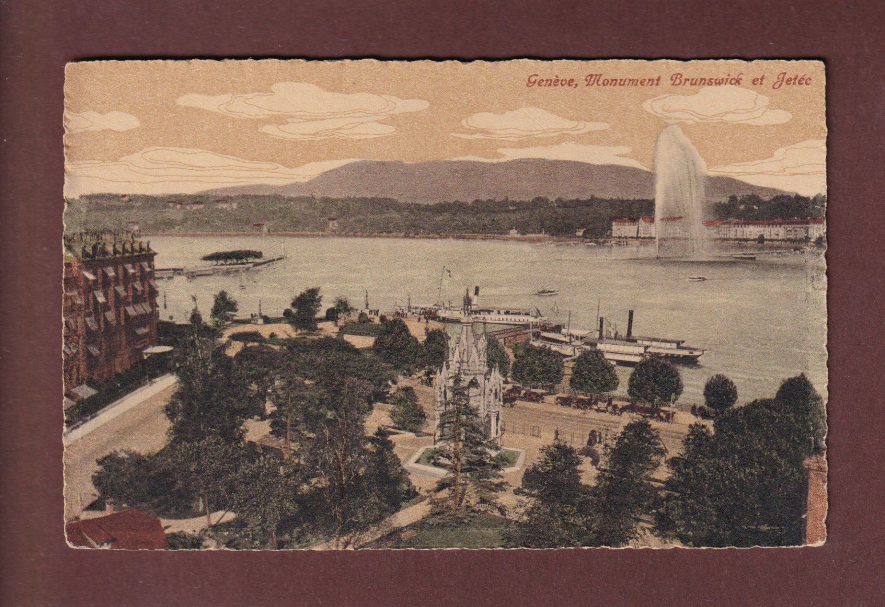 Cartes postales: GENEVE - Partie avec Monument Brunswick – D'occasion à Pully par nicecards-shop