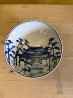 Antik Schale blau weiss Porzellan Asien Dekoration 