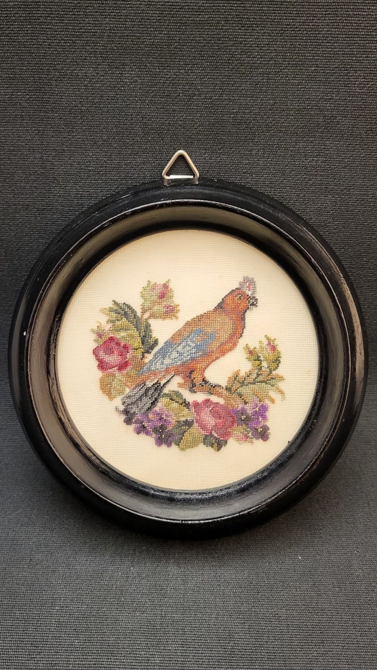 Figuren: Petit Point-Stickerei VOGEL – Gebraucht aus Basel von spinne02