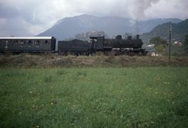 Dia Dampfzug FS Italien 625 142 bei Trentino