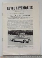 Simca Vedette Chambord - Revue Automobile 1958