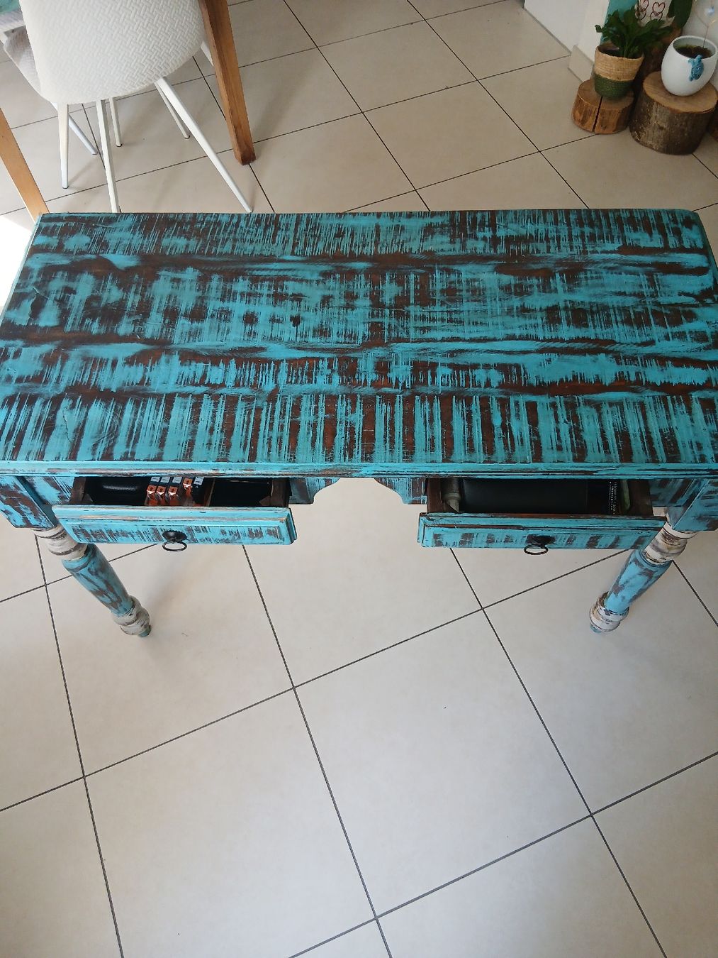 Bureaux: Holzschreibtisch im Shabby-Chic – D'occasion à Locarno par jonadan