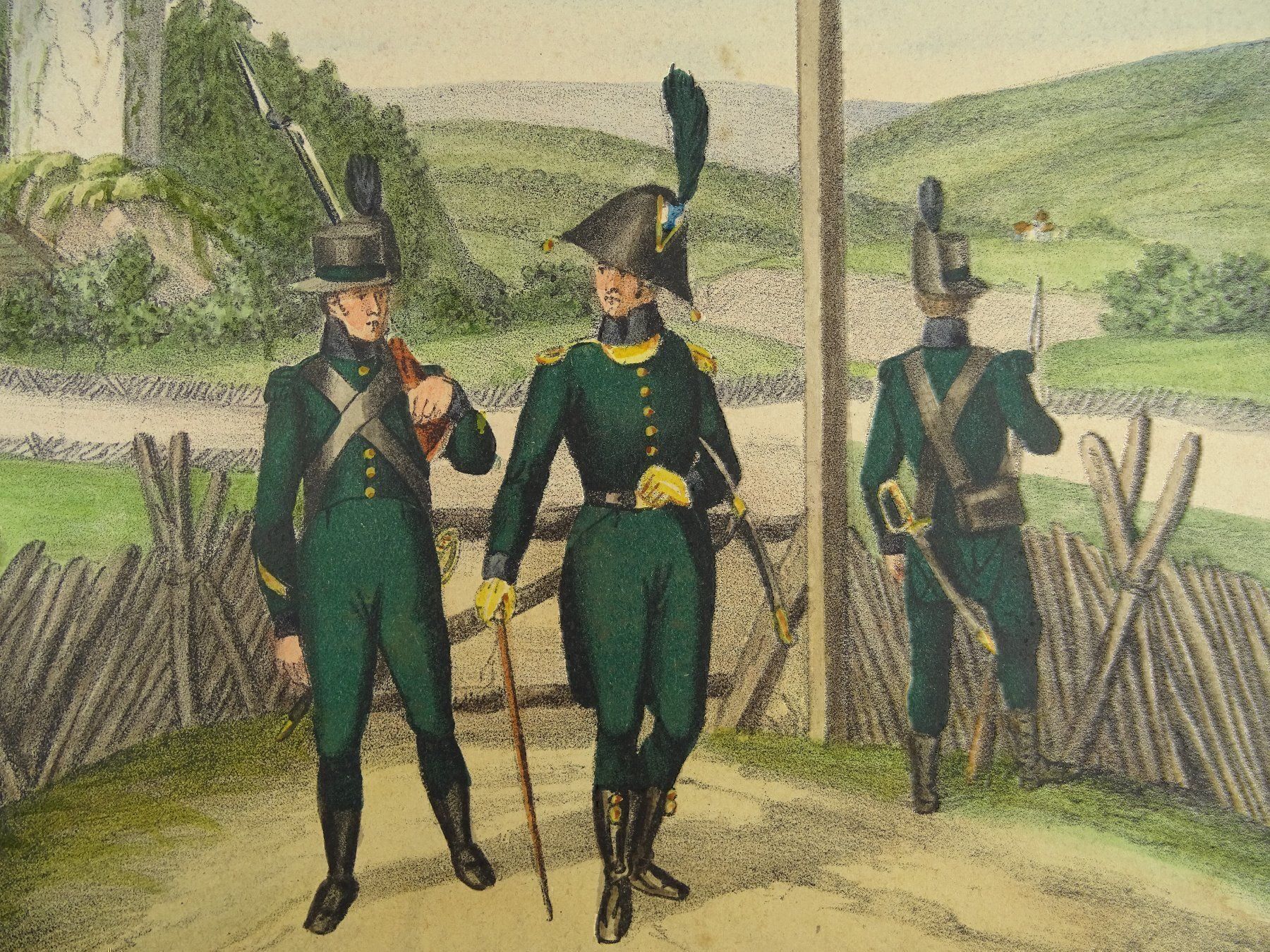 Foto & Immagini: ZUGER MILIZEN, LITHOGRAPHIE UM 1890 – Usato da Grüningen venduto da Kartensammler 4