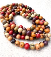 🟢 collier perles graines d'açai/ Halskette aus Açai-Samen