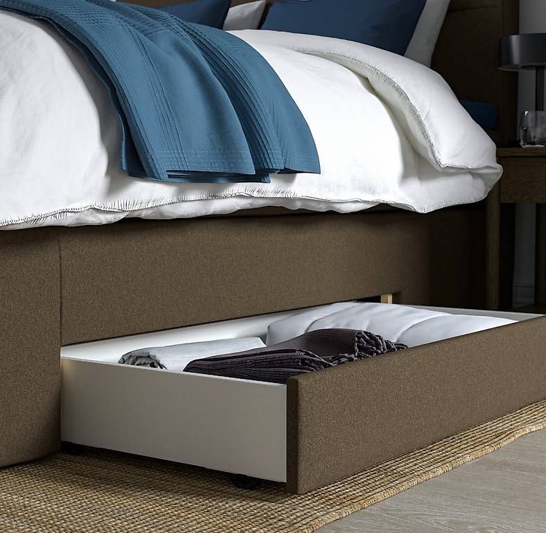 Betten: IKEA Box Spring Bed with Storage Drawer, Brown, New – Neu und originalverpackt aus Pfäffikon ZH von say_wjn8 3