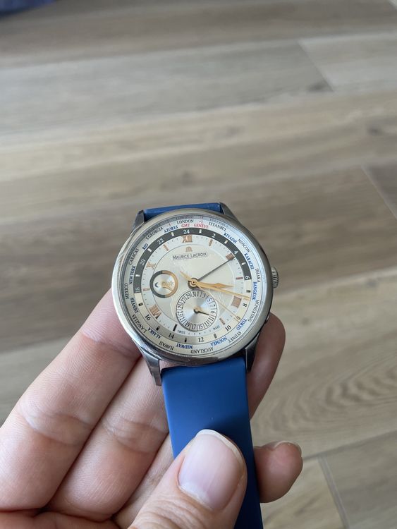 Maurice Lacroix Orologi: Maurice Lacroix Worldtimer Automatic Watch Full Set Serviced – Usato da Euthal venduto da dieUhrenwerkstatt